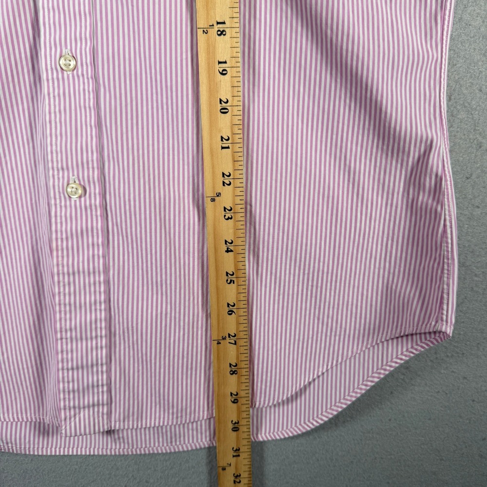 Polo Ralph Lauren Regent Classic Fit Striped Shirt Pink White 15.5 34/35 Mens - Picture 8 of 13